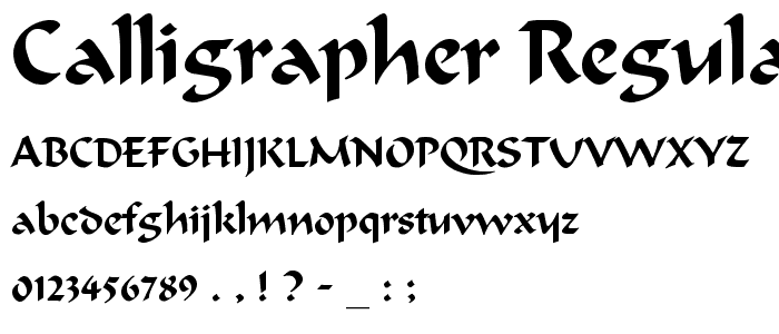 Calligrapher Regular font